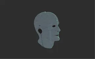 A knitted head form for a custom-fit medical garment, produced with LOOP.